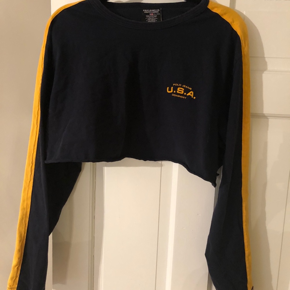 Cropped polo long sleeve